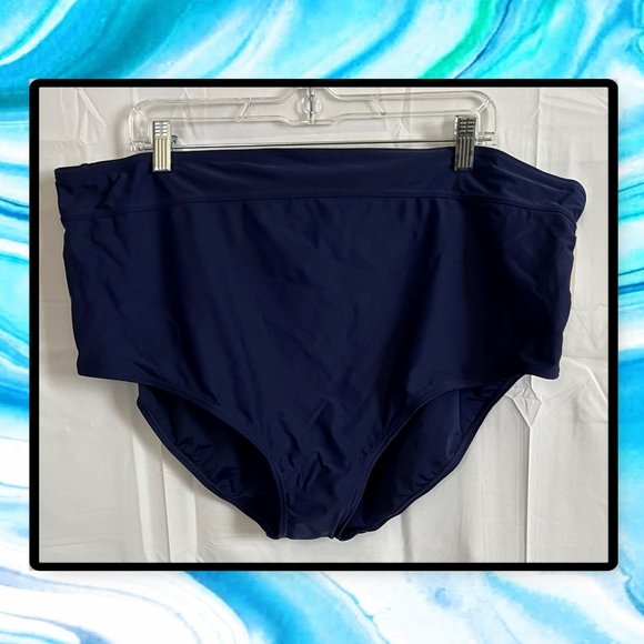 Croft & Barrow Plus Size Tummy Slimmer Midrise Bikini Bottoms - Picture 2 of 6